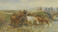 Horses drinking at a stream Enrico Coleman genre
